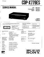 Sony CDP-X779-ES - Service Manual 